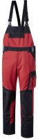 PIONIER-Latzhose-Concept, ca. 245g/m, schwarz/rot