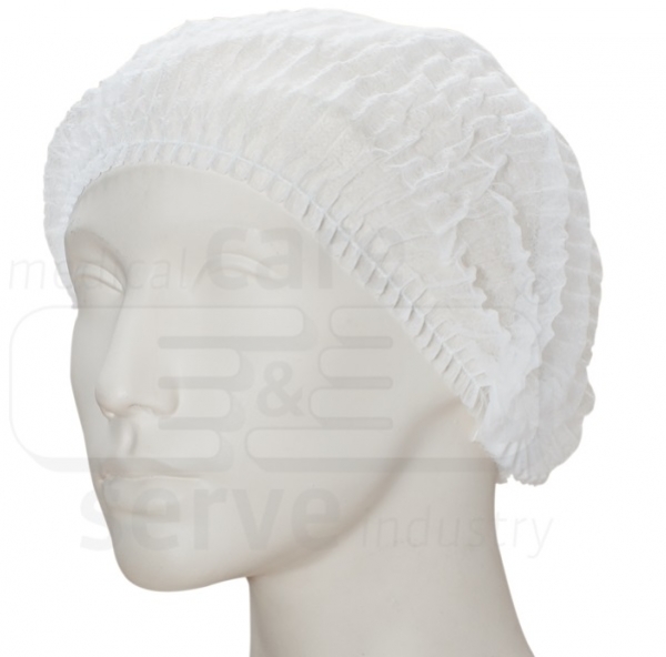 WIROS-Einweg-Vlies-Hauben, Einmalhauben, Clip, Pkg � 100 St�ck, VE = 1000 St�ck, wei�