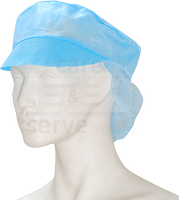 WIROS-Einweg-Vlies-Schirmm�tze, Einmalm�tze, Haarnetz, Pkg � 100 St�ck, VE = 1000 St�ck, blau