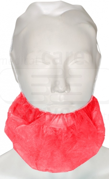 WIROS-Einweg-Vlies-Bartschutz, Einmal-Bartschutz, Pkg � 100 St�ck, VE = 2000 St�ck, rot