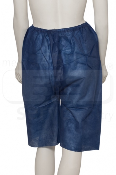 WIROS-Einweg-Vlies Koloskopie Hose (Shorts), �berlappende �ffnung hinten, 40 g/m�, 150 x 65 cm, Pkg � 10 St�ck, VE = 100 St�ck, dunkelblau