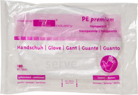 WIROS-Hand-Schutz, Einweg-PE Untersuchungs-Einmal-Handschuhe, geh�mmert, 0,018 mm, Pkg � 100 St�ck, VE = 100 Pkg, transparent