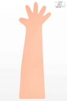 WIROS-Hand-Schutz, Einweg-PE Veterinär-Untersuchungs-Einmal-Handschuhe, glatt, extra weich, 0,028 mm, 90 cm, Pkg á 50 Stück, VE = 40 Pkg, orange