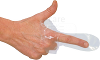 WIROS-Hand-Schutz, Einweg-PE Einmal-Fingerlinge, glatt, premium, Pkg � 100 St�ck, VE = 100 Pkg, transparent
