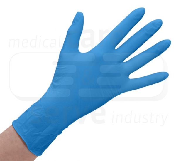 WIROS-Hand-Schutz, Einweg-Latex Handschuhe, gepudert, glatt, Spenderbox, Pkg � 100 St�ck, VE = 1 Pkg, blau