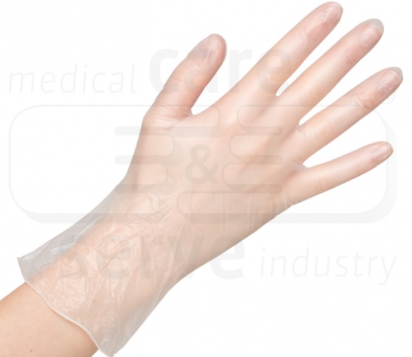 WIROS-Hand-Schutz, Einweg-Vinyl Handschuhe, puderfrei, efficient, Spenderbox, Pkg � 100 St�ck, VE = 10 Pkg, semi transparent, wei�