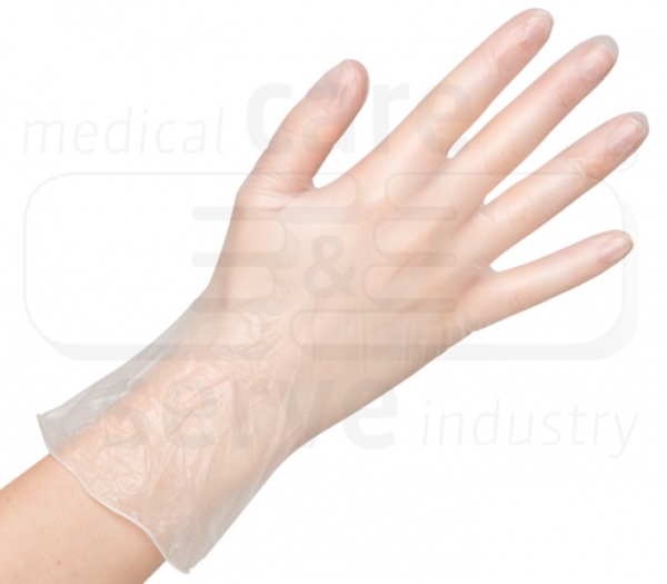 WIROS-Hand-Schutz, Einweg-Vinyl Handschuhe, puderfrei, efficient, Spenderbox, Pkg � 100 St�ck, VE = 10 Pkg, semi transparent, wei�