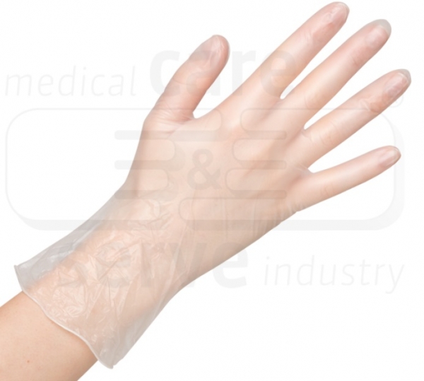 WIROS-Hand-Schutz, Einweg-Vinyl Handschuhe, puderfrei, efficient, Spenderbox, Pkg � 100 St�ck, VE = 10 Pkg, semi transparent, wei�