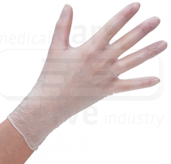 WIROS-Hand-Schutz, Einweg-Vinyl Handschuhe, puderfrei, Premium plus, Spenderbox, Pkg á 100 Stück, VE = 10 Pkg, semi transparent, weiß
