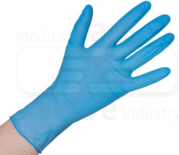 WIROS-Hand-Schutz, Einweg-Nitril Handschuhe, puderfrei, extra leicht, Spenderbox, Pkg � 200 St�ck, VE = 10 Pkg, blau