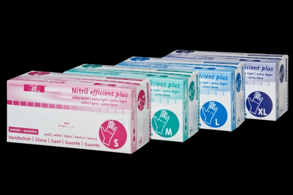 WIROS-Einweg-Nitril Handschuhe, puderfrei, extra leicht, Spenderbox, Pkg � 200 St�ck, VE = 2000 St�ck, blau
