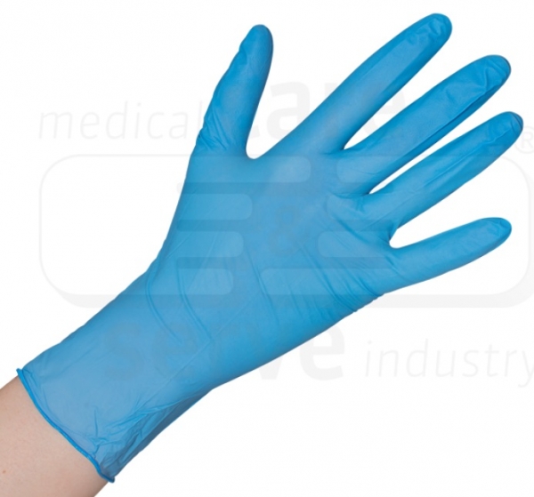 WIROS-Hand-Schutz, Einweg-Nitril Handschuhe, puderfrei, extra leicht, Spenderbox, Pkg � 200 St�ck, VE = 10 Pkg, blau