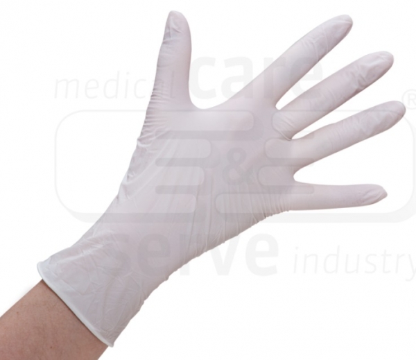 WIROS-Hand-Schutz, Einweg-Nitril Handschuhe, puderfrei, Spenderbox, Pkg � 100 St�ck, VE = 10 Pkg, wei�
