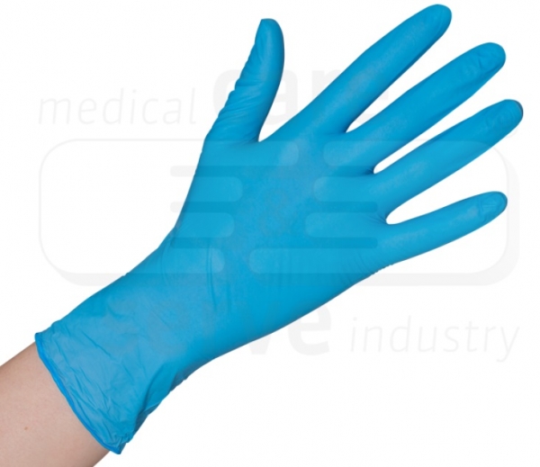 WIROS-Hand-Schutz, Einweg-Nitril Handschuhe, puderfrei, Spenderbox, Pkg � 100 St�ck, VE = 10 Pkg, blau