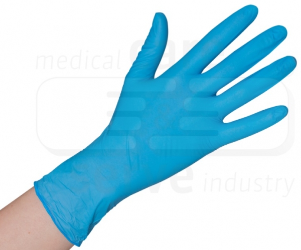 WIROS-Hand-Schutz, Einweg-Nitril Handschuhe, puderfrei, Spenderbox, Pkg � 100 St�ck, VE = 10 Pkg, blau