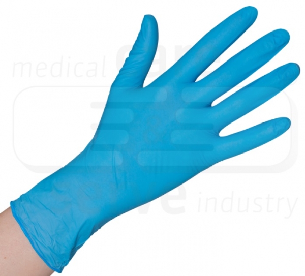 WIROS-Hand-Schutz, Einweg-Nitril Handschuhe, puderfrei, Spenderbox, Pkg � 100 St�ck, VE = 10 Pkg, blau