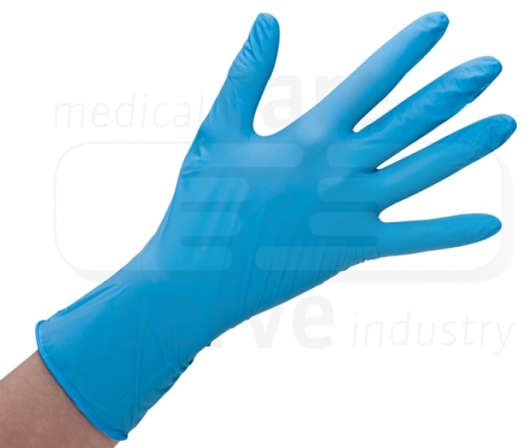 WIROS-Hand-Schutz, Einweg-Nitril Handschuhe, puderfrei, premium, Spenderbox, Pkg � 100 St�ck, VE = 10 Pkg, blau
