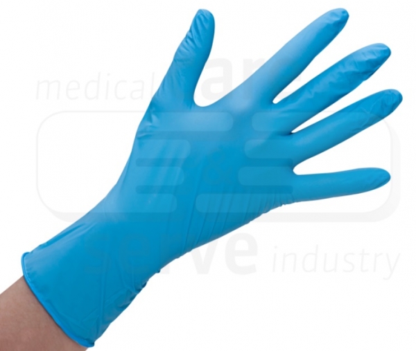 WIROS-Hand-Schutz, Einweg-Nitril Handschuhe, puderfrei, premium, Spenderbox, Pkg � 100 St�ck, VE = 10 Pkg, blau