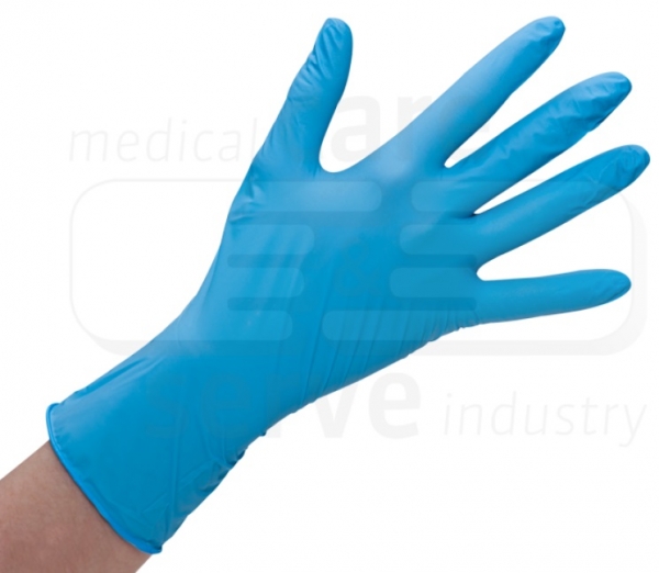 WIROS-Hand-Schutz, Einweg-Nitril Handschuhe, puderfrei, premium, Spenderbox, Pkg � 100 St�ck, VE = 10 Pkg, blau
