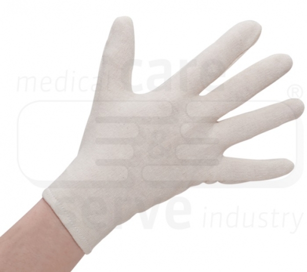 WIROS-Baumwoll Handschuhe, feinstrick, premium, Polybeutel, Pkg. � 12 Paar, VE: 600 Paar, wei�