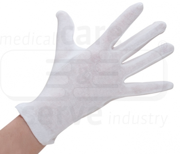 WIROS-Baumwoll Trikot Handschuhe, feinstrick, Schichtel, Polybeutel, Pkg. � 12 Paar, VE: 600 Paar, wei�