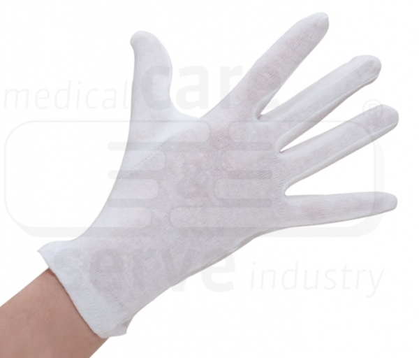 WIROS-Baumwoll Trikot Handschuhe, feinstrick, Schichtel, Polybeutel, Pkg. � 12 Paar, VE: 600 Paar, wei�