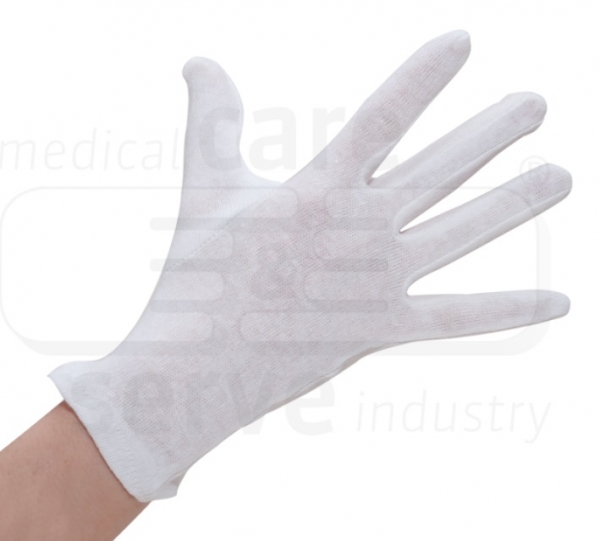 WIROS-Baumwoll Trikot Handschuhe, feinstrick, Schichtel, Polybeutel, Pkg. � 12 Paar, VE: 600 Paar, wei�