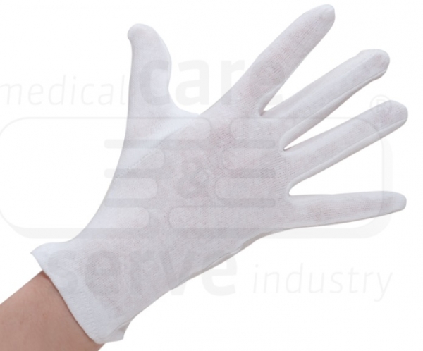 WIROS-Baumwoll Trikot Handschuhe, feinstrick, Schichtel, Polybeutel, Pkg. � 12 Paar, VE: 600 Paar, wei�