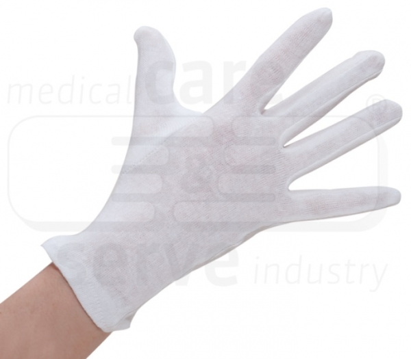 WIROS-Baumwoll Trikot Handschuhe, feinstrick, Schichtel, Polybeutel, Pkg. � 12 Paar, VE: 600 Paar, wei�
