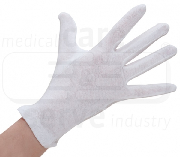 WIROS-Baumwoll Trikot Handschuhe, feinstrick, Schichtel, Polybeutel, Pkg. � 12 Paar, VE: 600 Paar, wei�