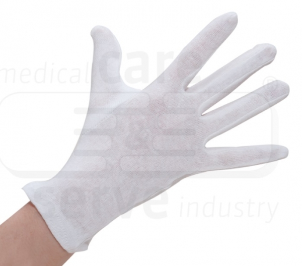 WIROS-Baumwoll Trikot Handschuhe, feinstrick, Schichtel, Polybeutel, Pkg. � 12 Paar, VE: 600 Paar, wei�