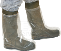 WIROS-Jobwear, Einweg-PE-�berstiefel, Einmal-�berzieh-Stiefel, geh�mmert, 0,06 mm, 47 x 38 cm, Pkg � 50 St�ck, VE = 1 Pkg, transparent