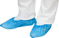 WIROS-Jobwear, Einweg-CPE-Überschuhe, Einmal-Schuhe, gehämmert, 0,03 mm, 15 x 41 cm, Pkg á 100 Stück, VE = 2000 Stück, blau