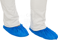 WIROS-Jobwear, Einweg-CPE-Überschuhe, Einmal-Schuhe, gehämmert, laminiert, extra rutschhemmend, 0,03 mm, 17 x 42 cm, Pkg á 50 Stück, VE = 1000, blau