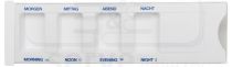 care&serve-Hygiene, Medikamenten-Dispenser, 1 Tag, 4 Fächer, VE: 200 Stück, weiß