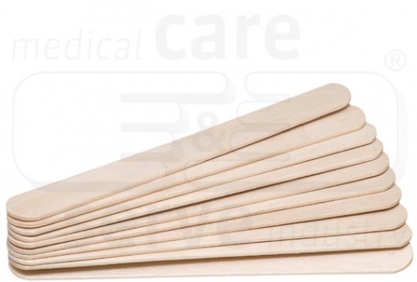 WIROS-Einweg-Mundspatel premium plus, Birkenholz, glatt, abgerundet, Polybeutel, Pkg. � 100 St�ck, VE: 5000 St�ck, natur