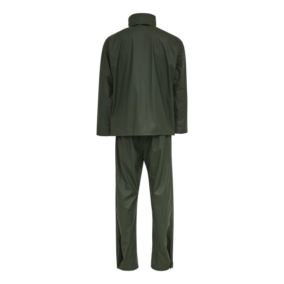 ELKA PU-Regen-N�sse-Wetter-Schutz-Set, Jacke und Hose, oliv