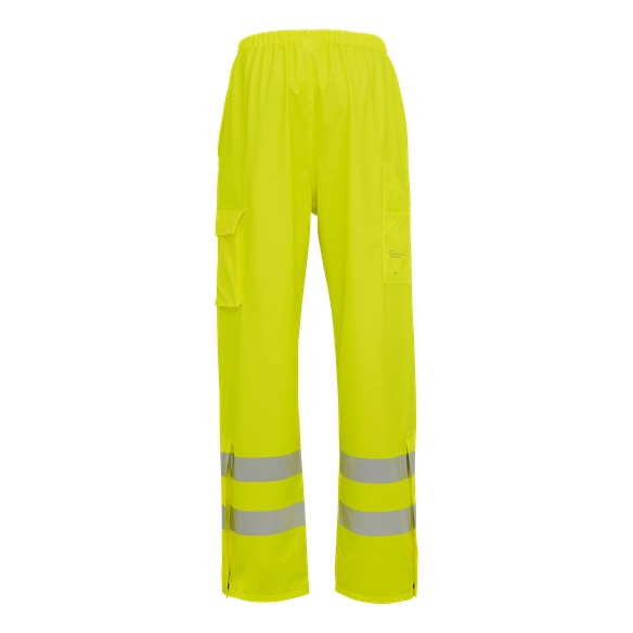 ELKA-D-LUX-Regen-N�sse-Wetter-Schutz-Bund-Hose, EN 471, DRY ZONE, 170g/m�, warngelb