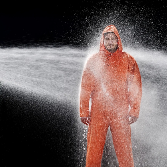 ELKA Arbeits-Berufs-Regen-N�sse-Wetter-Schutz-Jacke, Dry Zone, orange