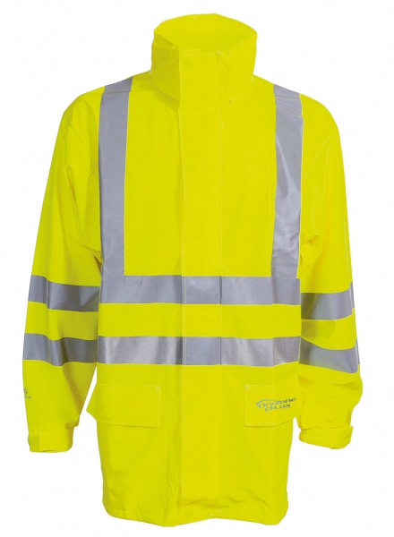ELKA-D-LUX-Regen-Nässe-Wetter-Schutz-Jacke,EN 471, DRY ZONE, 170g/m², warngelb