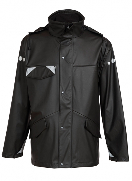 ELKA-Regen-Nässe-Wetter-Schutz-Jacke, DRY ZONE, 190g/m², schwarz