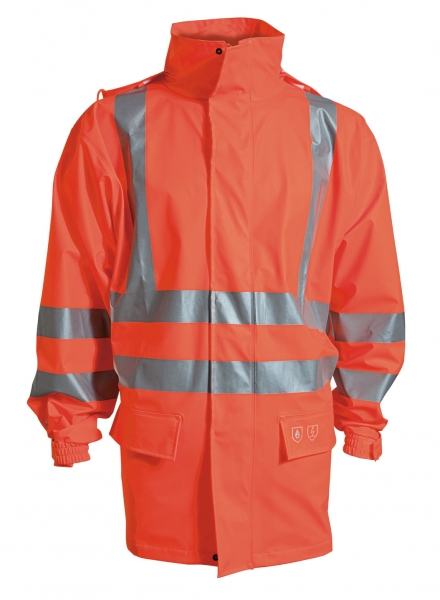 ELKA-Regen-Nässe-Wetter-Schutz-Jacke,EN 471, DRY ZONE OFFSHORE, 200g/m², warnorange