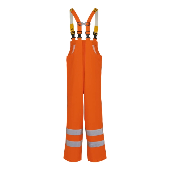 ELKA-Regen-N�sse-Wetter-Schutz-Latzhose, EN 471, DRY ZONE, 200g/m�, warnorange