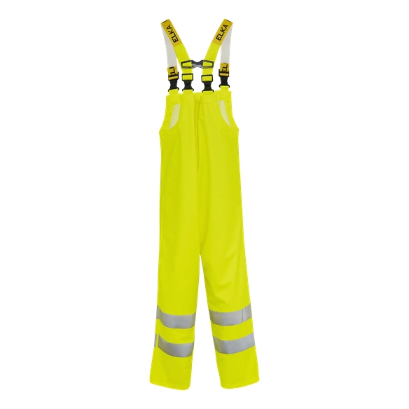 ELKA-Regen-N�sse-Wetter-Schutz-Latzhose, EN 471, DRY ZONE, 200g/m�, warngelb