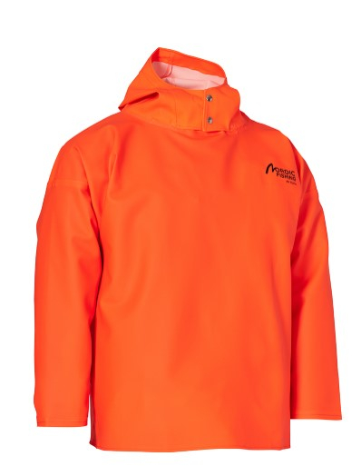 ELKA-Schlupfjacke mit Stretch, Nordic Fishing, PVC 470 ELKA Regular, kurz, doppelt verschweißte Nähte, warnorange