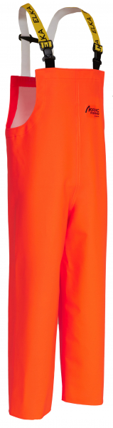 ELKA-Nordic Fishing Latzhose mit hoher Taille, PVC 470 ELKA REGULAR, doppelt verschweißte Nähte, warnorange