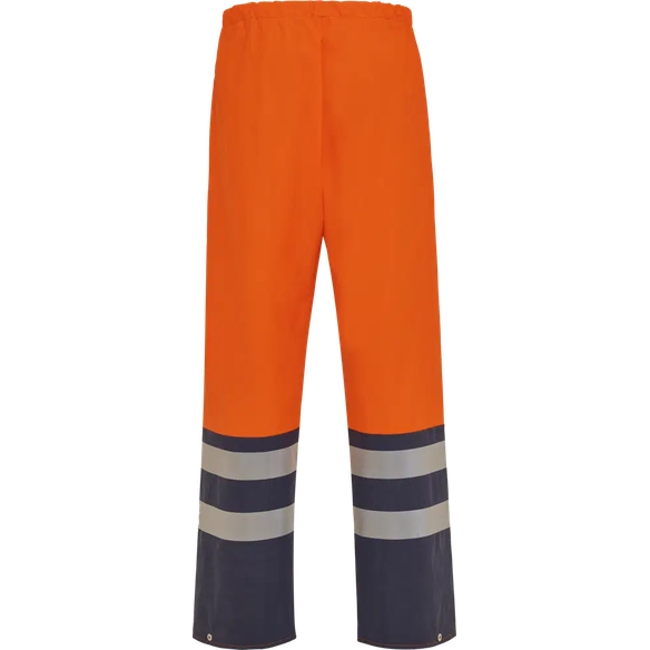 ELKA Warn-Schutz-Bund-Hose, Arbeits-Sicherheits-Berufs-Hose,  Dry Zone EN 471, warnorange/marine