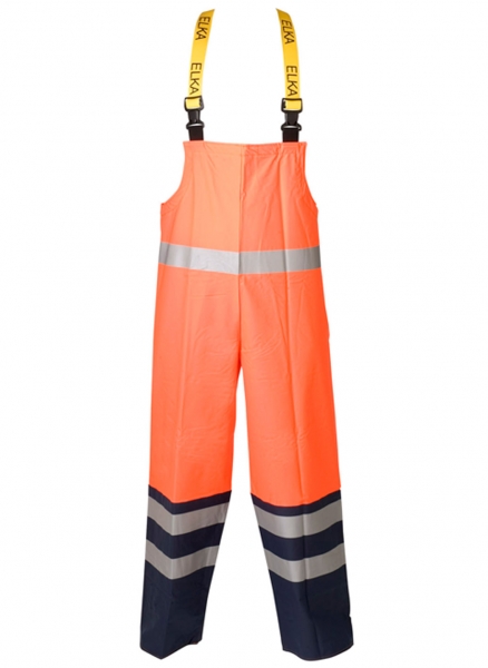 ELKA-Warn-Schutz-Latzhose, 220g/m², warnorange/marine