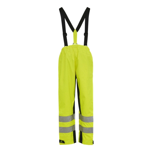 ELKA-Regen-N�sse-Wetter-Schutz-Multinorm-Bundhose, ANTIFLAME-ANTISTATIC, warngelb