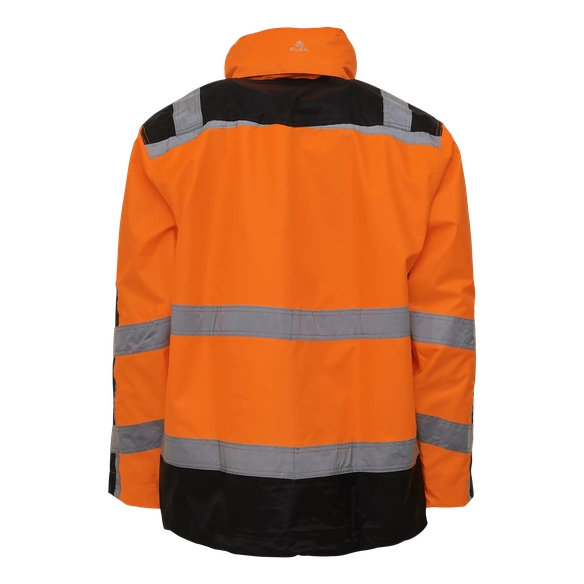 ELKA-Regen-N�sse-Wetter-Schutz-Jacke, VISIBLE XTREME, warnorange/schwarz